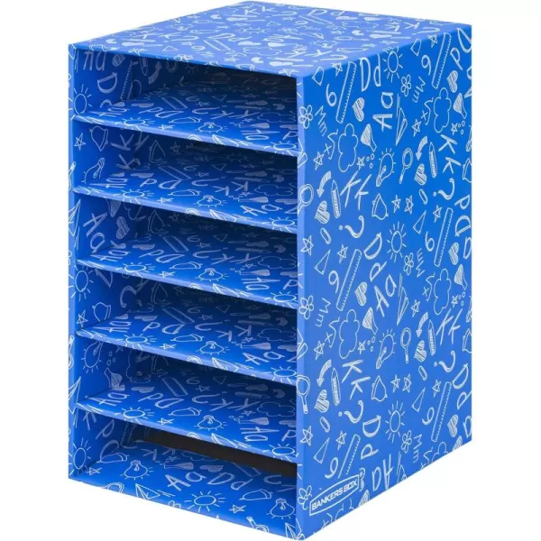 Bankers Box Classroom 6 Shelf Organizer 18quotH x 12quotW x 13 14quotD 3381201Blue