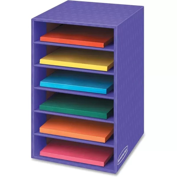 Bankers Box Classroom 6 Shelf Organizer 18quotH x 12quotW x 13 14quotD 3381201Purple