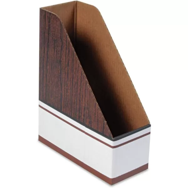 Bankers Box Magazine File Holders Oversized Letter Wood Grain 12 Pack 07224Wood Grain