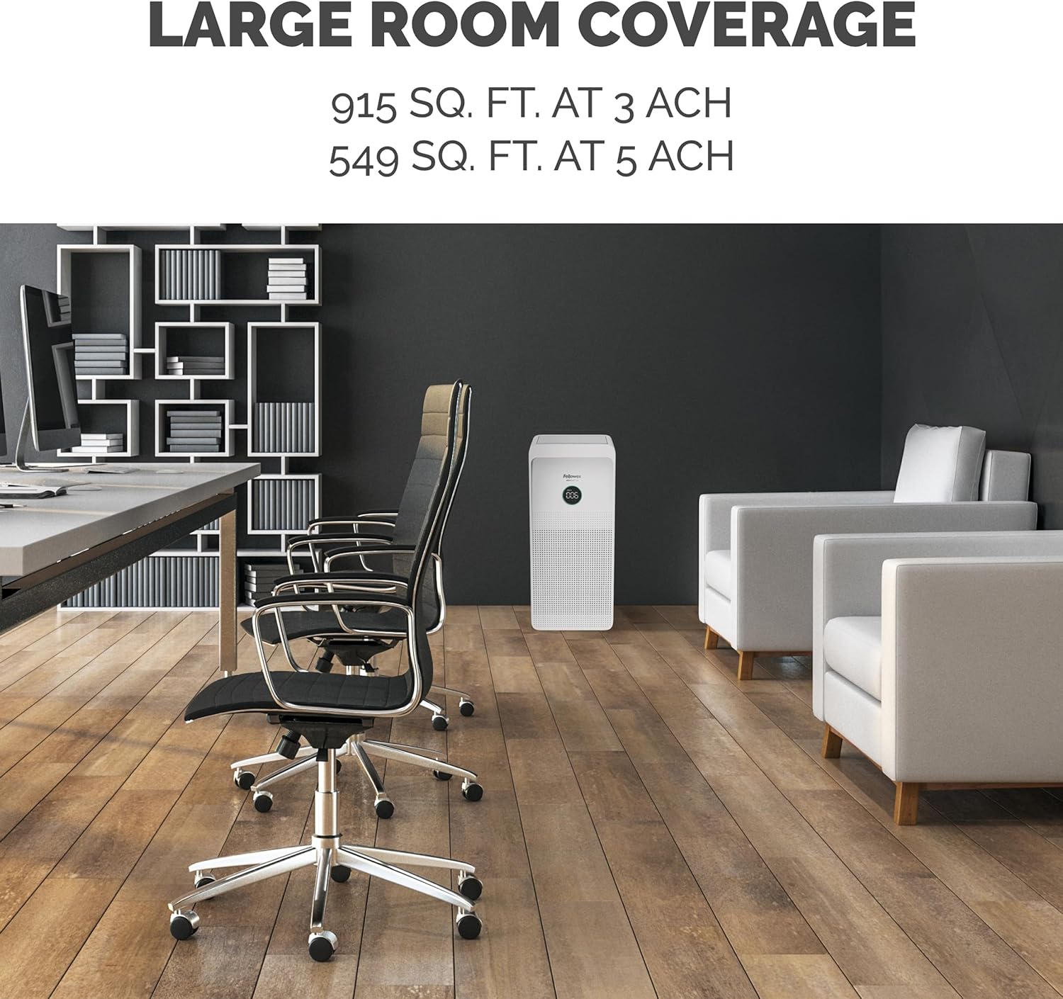 Fellowes 9794601 AeraMax SE 3Speed Large Room Air Purifier with True HEPA Air Filter and 3Stage Allergen and Odor Purification 915 Sq Ft Coverage 1 Year Filter Life