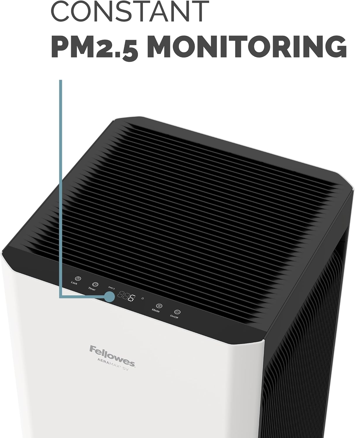 Fellowes AeraMax SV 4Speed Large Room Air Purifier with True HEPA Air Filter and 3Stage Allergen and Odor Purification 4500 S Ft Coverage 2 YEAR FILTER LIFE  9794501