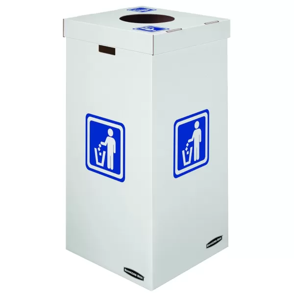 Bankers Box 10 Pack 50 Gallon Corrugated Cardboard Trash and Recycling ContainersMedium