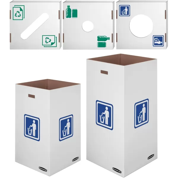 Bankers Box Corrugated Cardboard Trash and Recycling Container lids Paper Recycling Icon 10 Each 7320301