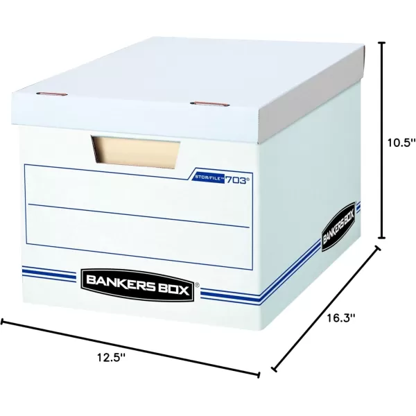 Bankers Box STORFILE Storage Boxes Standard SetUp LiftOff Lid LetterLegal 6 Pack 57036046 Pack