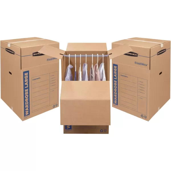 Bankers Box Short Wardrobe Box 3 Pack 20in x 20in x 34in 7710902Large 3pk