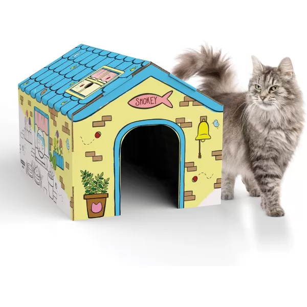 Bankers Box at Play Cat Playhouse Cardboard Playhouse for Cats and Kids