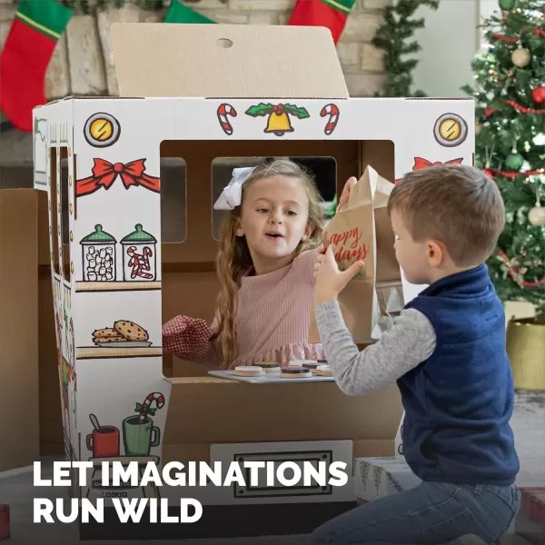 Bankers Box at Play Color in Holiday Truck Cardboard Playhouse and Life Size Craft Activity for Kids and Families