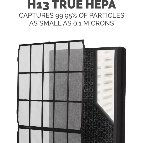 Fellowes 9787902 AeraMax SV Combo True HEPACarbon H13 Air Filter with Pre Filter for Large Room Air Purifier 23 x 12 x 2 In 2 Pack 1 YEAR FILTER