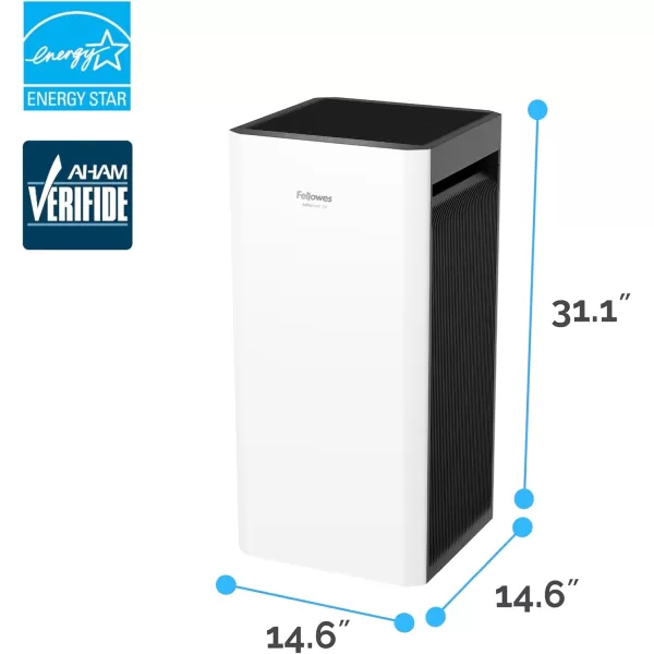 Fellowes AeraMax SV 4Speed Large Room Air Purifier with True HEPA Air Filter and 3Stage Allergen and Odor Purification 4500 S Ft Coverage 2 YEAR FILTER LIFE  9794501