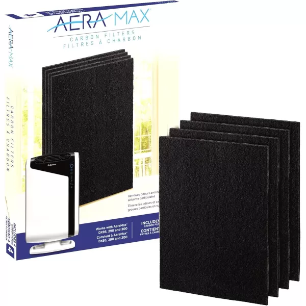 Fellowes Carbon Filters for AeraMax Air Purifiers  4 Pack 9324201Black 161quot x 124quot x 02quot