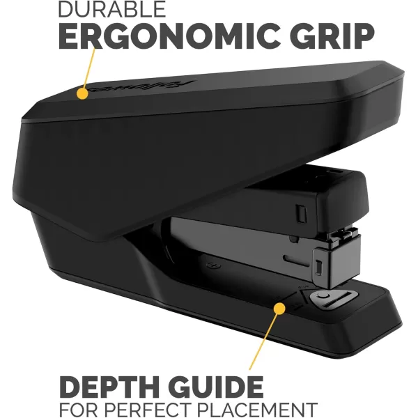 Fellowes LX850 EasyPress Office Stapler Full Strip Effortless OneTouch Stapler for Classroom Home and Office Holds Full Strip of Staples 25 Sheet Capacity WhiteBlack