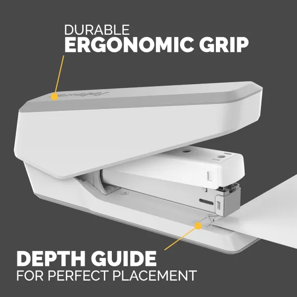 Fellowes LX850 EasyPress Office Stapler Full Strip Effortless OneTouch Stapler for Classroom Home and Office Holds Full Strip of Staples 25 Sheet Capacity WhiteWhite