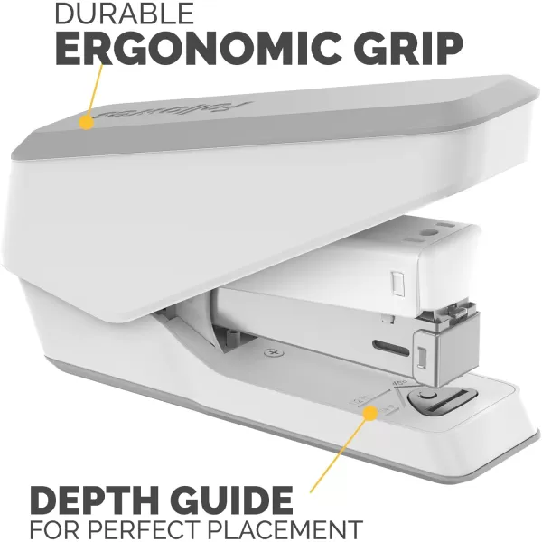 Fellowes LX850 EasyPress Office Stapler Full Strip Effortless OneTouch Stapler for Classroom Home and Office Holds Full Strip of Staples 25 Sheet Capacity WhiteWhite