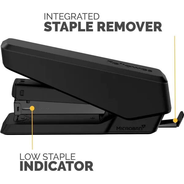 Fellowes LX850 EasyPress Office Stapler Full Strip Effortless OneTouch Stapler for Classroom Home and Office Holds Full Strip of Staples 25 Sheet Capacity WhiteBlack