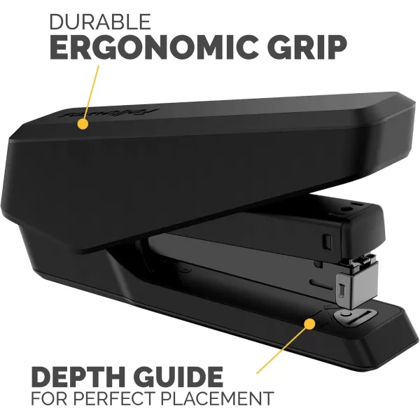 Fellowes LX850 EasyPress Office Stapler Full Strip Effortless OneTouch Stapler for Classroom Home and Office Holds Full Strip of Staples 25 Sheet Capacity WhiteBlack