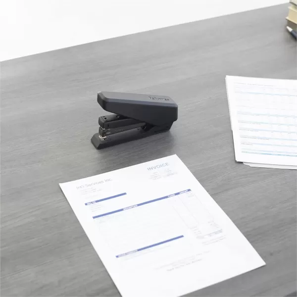 Fellowes LX850 EasyPress Office Stapler Full Strip Effortless OneTouch Stapler for Classroom Home and Office Holds Full Strip of Staples 25 Sheet Capacity WhiteBlack