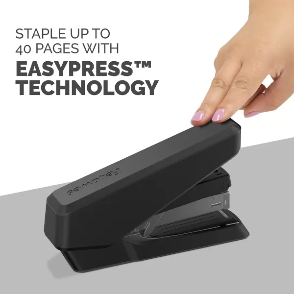 Fellowes LX850 EasyPress Office Stapler Full Strip Effortless OneTouch Stapler for Classroom Home and Office Holds Full Strip of Staples 25 Sheet Capacity WhiteBlack