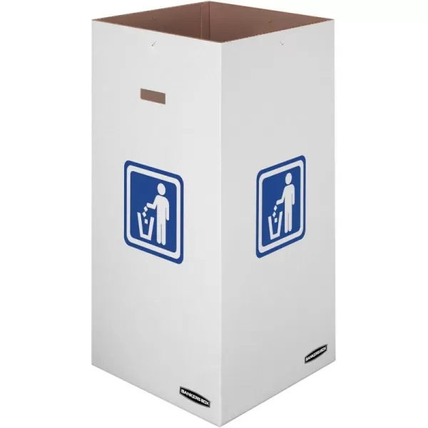 Bankers Box 10 Pack 50 Gallon Corrugated Cardboard Trash and Recycling ContainersMedium