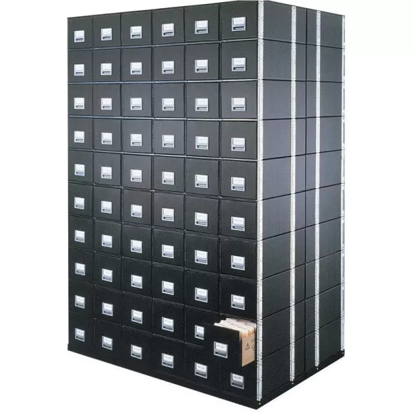 Bankers Box 6 Pack STAXONSTEEL Maximum Space Saving Filing Cabinet Stacks 10 High Steel Frame Letter Black