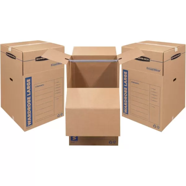 Bankers Box Short Wardrobe Box 3 Pack 20in x 20in x 34in 7710902Large 3pk