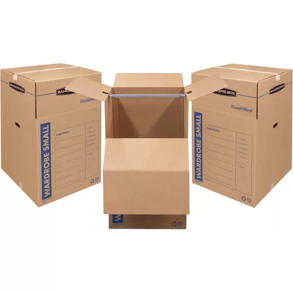 Bankers Box Short Wardrobe Box 3 Pack 20in x 20in x 34in 7710902Small 3pk