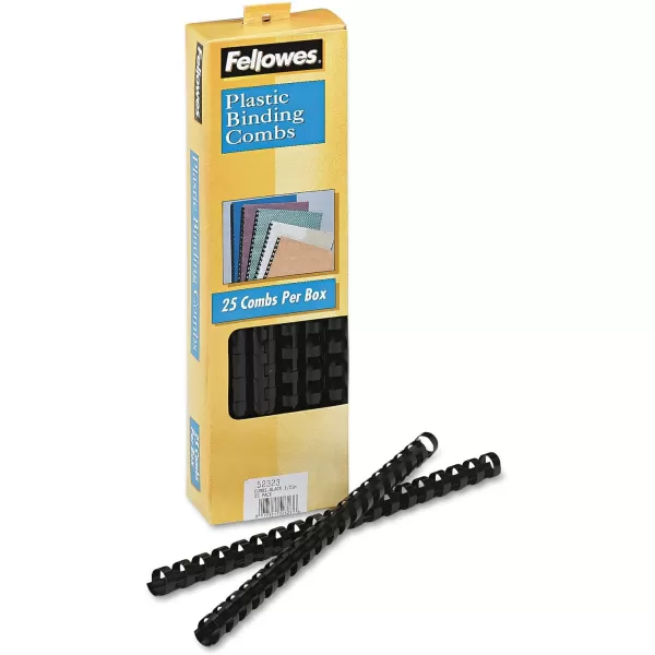 Fellowes 12in Black Binding Combs 25 Pack