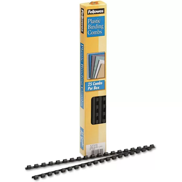 Fellowes 14in Black Binding Combs 25 Pack