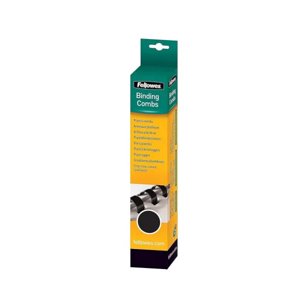 Fellowes 52367 Plastic Comb Bindings 34quot Diameter 150 Sheet Capacity Black Pack of 100 Combsblack