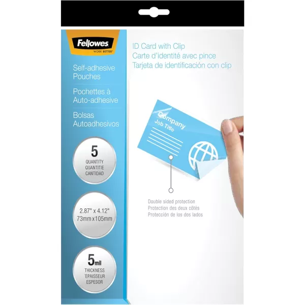 Fellowes 5mm Business Laminating Pouches 25 Pack 520015 pack