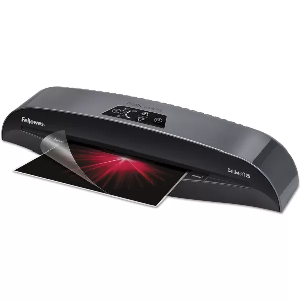 Fellowes Laminator Venus 2 125 Rapid 3060 Second Warmup Laminating Machine with Laminating Pouches Kit 5734801 Black Silver 51quot x 213quot x 82quotFast