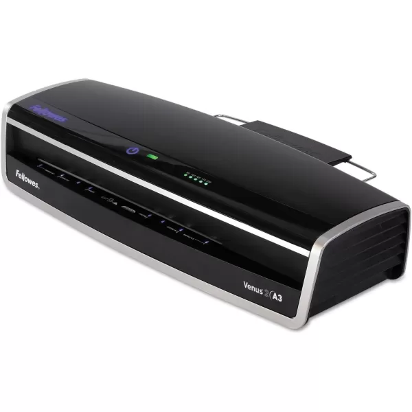 Fellowes Laminator Venus 2 125 Rapid 3060 Second Warmup Laminating Machine with Laminating Pouches Kit 5734801 Black Silver 51quot x 213quot x 82quotFastest