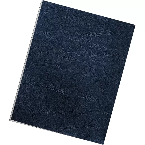 Fellowes Letter Size Binding Covers Expressions Grain 50Pack Navy 52124