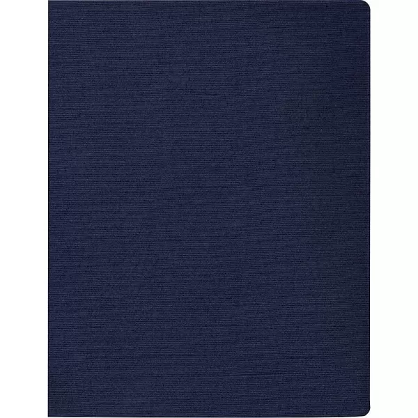 Fellowes Linen Presentation Covers 1114 Inch x 834 Inch Navy 200 per Pack 52113Navy