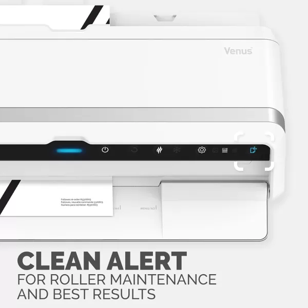 Fellowes Venus 125 Thermal Laminator Machine with Laminating Pouch Starter Kit 125 inch Rapid 3060 Second WarmUp WhiteBlack 5746101Venus 125