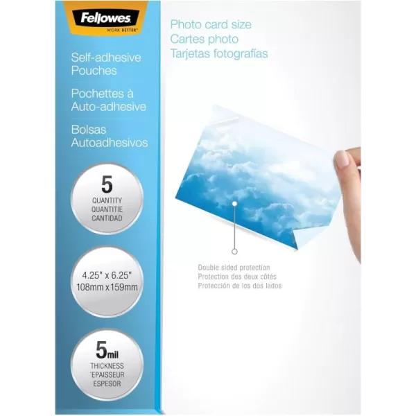 Fellowes Laminating Photo Pouches 4 x 6 Inches 3 mil 25 Pack 35252015 Pack