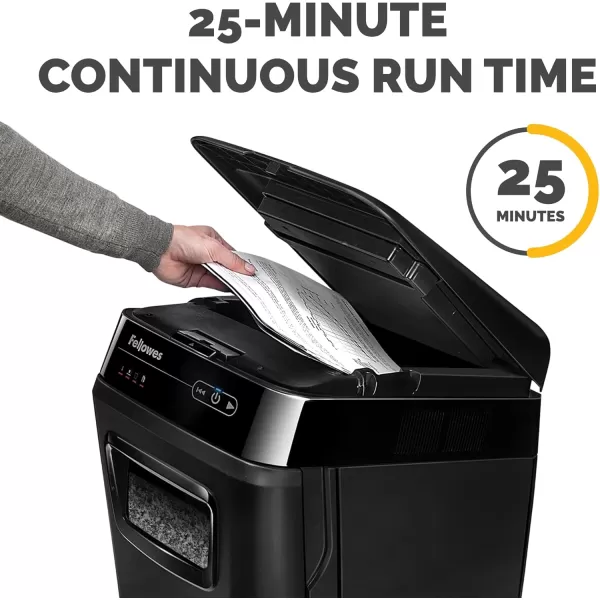 Fellowes AutoMax 200M MicroCut Auto Feed 2in1 Office Shredder with Auto Feed 200Sheet Capacity 4656201