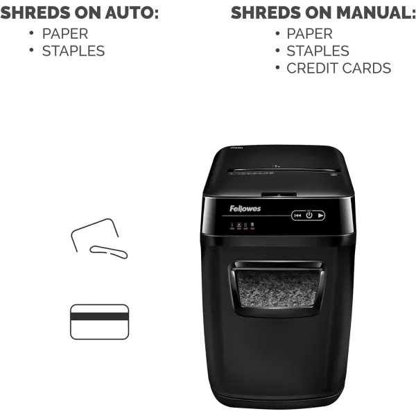 Fellowes AutoMax 200M MicroCut Auto Feed 2in1 Office Shredder with Auto Feed 200Sheet Capacity 4656201