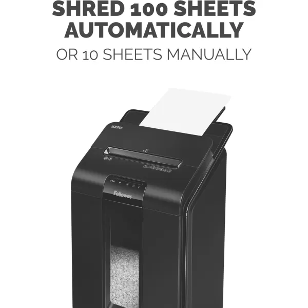 Fellowes AutoMax 350C CrossCut Commercial Office Auto Feed 2in1 Paper Shredder with 350 Sheet Capacity 4694001100Sheet