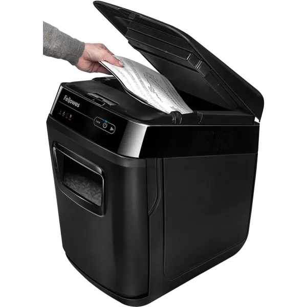 Fellowes AutoMax 350C CrossCut Commercial Office Auto Feed 2in1 Paper Shredder with 350 Sheet Capacity 4694001200Sheet