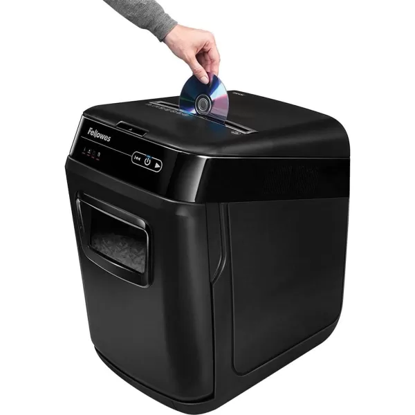 Fellowes AutoMax 350C CrossCut Commercial Office Auto Feed 2in1 Paper Shredder with 350 Sheet Capacity 4694001200Sheet