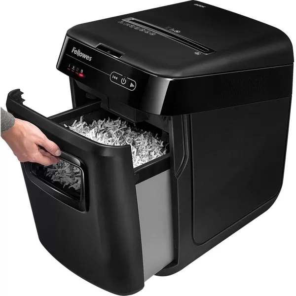 Fellowes AutoMax 350C CrossCut Commercial Office Auto Feed 2in1 Paper Shredder with 350 Sheet Capacity 4694001200Sheet