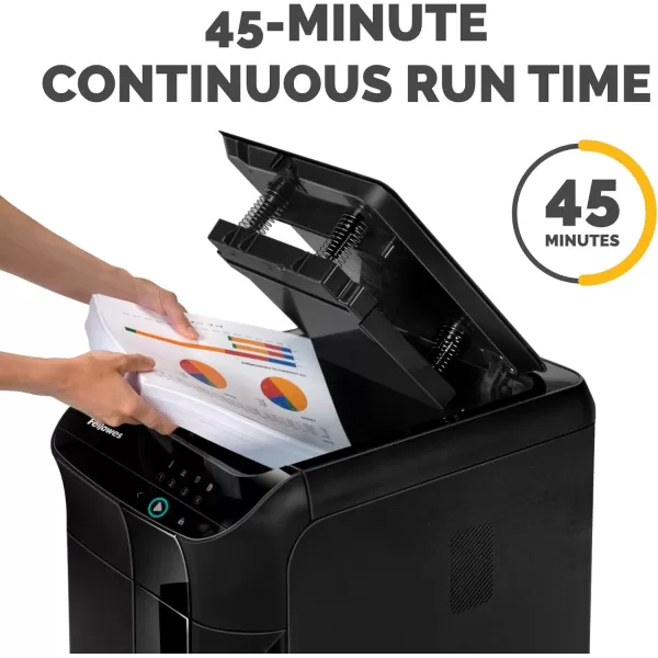 Fellowes AutoMax 350C CrossCut Commercial Office Auto Feed 2in1 Paper Shredder with 350 Sheet Capacity 4694001350Sheet