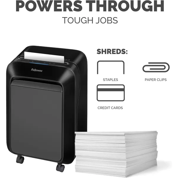 Fellowes LX180 16 Sheet P4 CrossCut Heavy Duty Paper Office Shredder 100 Jam Proof