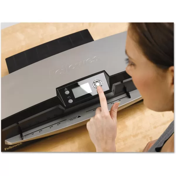 Fellowes Laminator Voyager 125 Automatic Features Jam Free Laminating Machine with Laminating Pouches Kit 5218601 SilverBlack