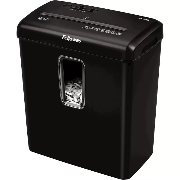 Fellowes PowerShred P30C 6 Sheet CrossCut Deskside Paper Shredder for The Home Office6Sheet