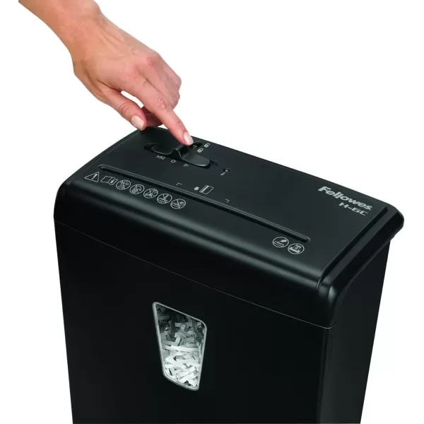 Fellowes Powershred H6C 6Sheet CrossCut Paper and Credit Card Shredder with SafetyLock 4682101