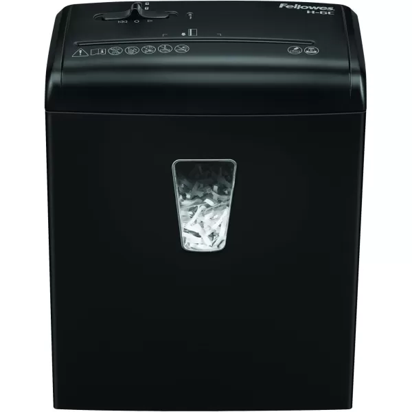 Fellowes Powershred H6C 6Sheet CrossCut Paper and Credit Card Shredder with SafetyLock 4682101