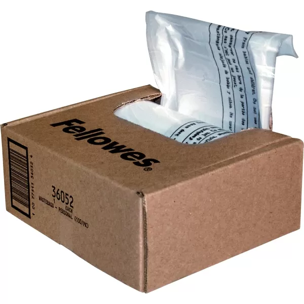 Fellowes Powershred Shredder Bags for 1252252250 Series Shredders 50 Bags ampamp Ties 360541 Count Pack of 100