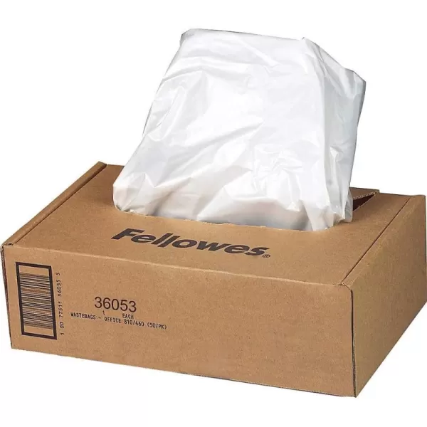 Fellowes 36053 Powershred Shredder Waste Bags for 90S 99Ci 99Ms AutoMax 200C and AutoMax 130C 100 Bags