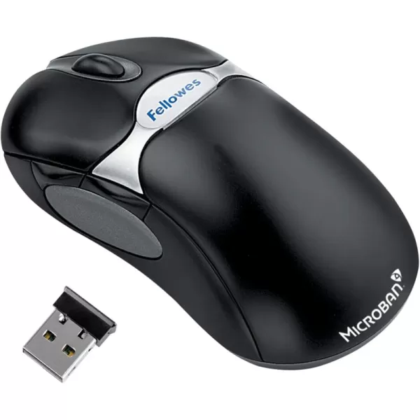 Fellowes Microban Cordless 5 Button Optical Mouse 98912